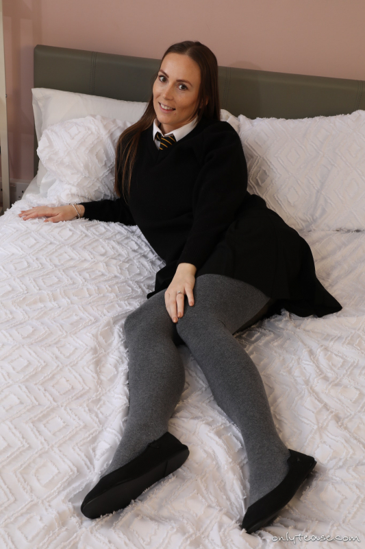 College Uniform Gray Tights