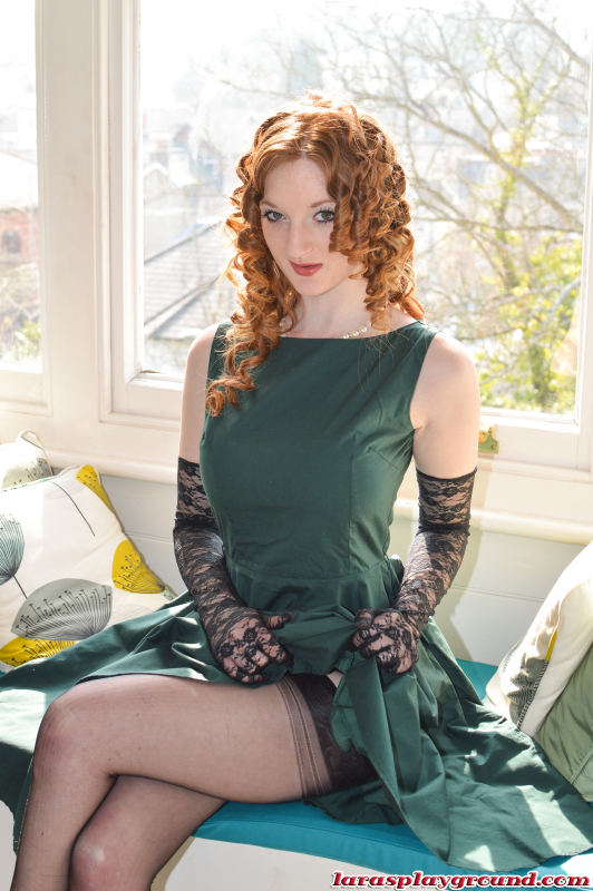 Retro Clothed Redhead