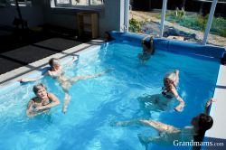 Granny-pool-orgy