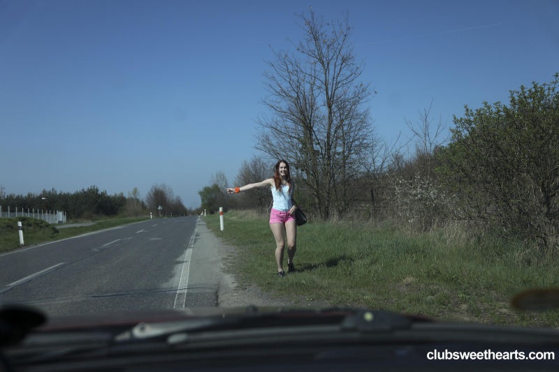 Young hitchhiker with great big ass banged