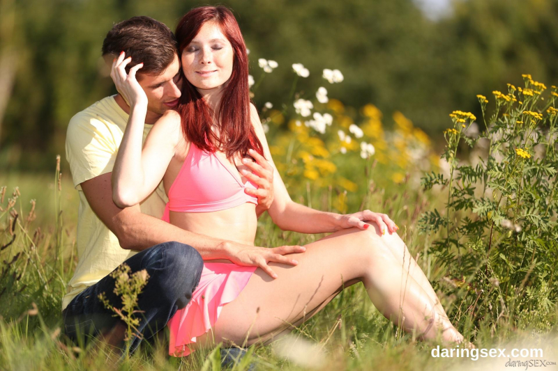 Couple having sex on the grass