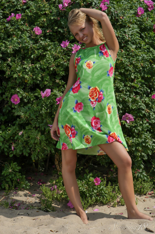 Flower Dress and Sand