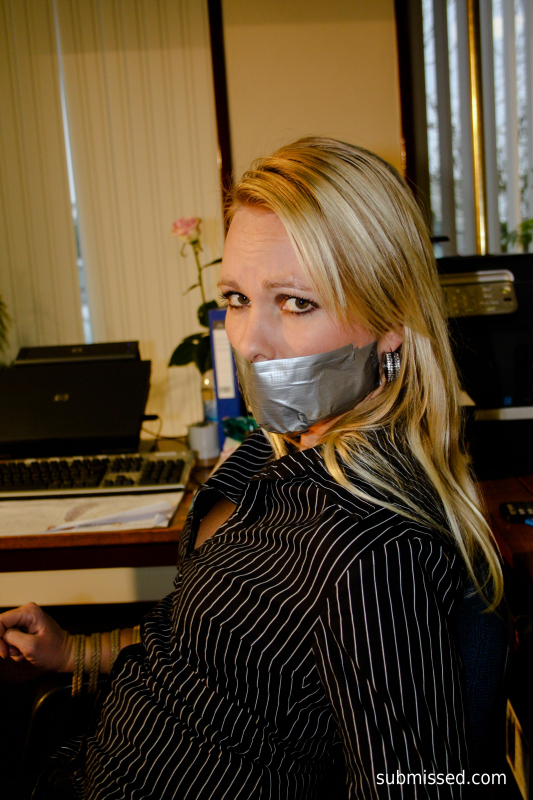 Secretary Tied To Chair Tapegagged