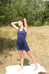 Cindy-doing-yoga-exercise-outdoors