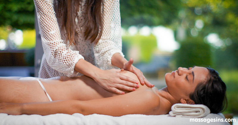 Brunettes enjoying their massage