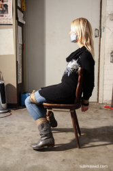 Dutch-Girl-Chairtied-Mouth-Taped-Struggling