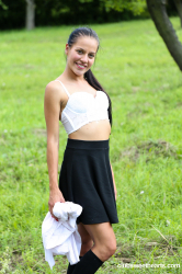 Flat-chested-teen-masturbating-outdoors