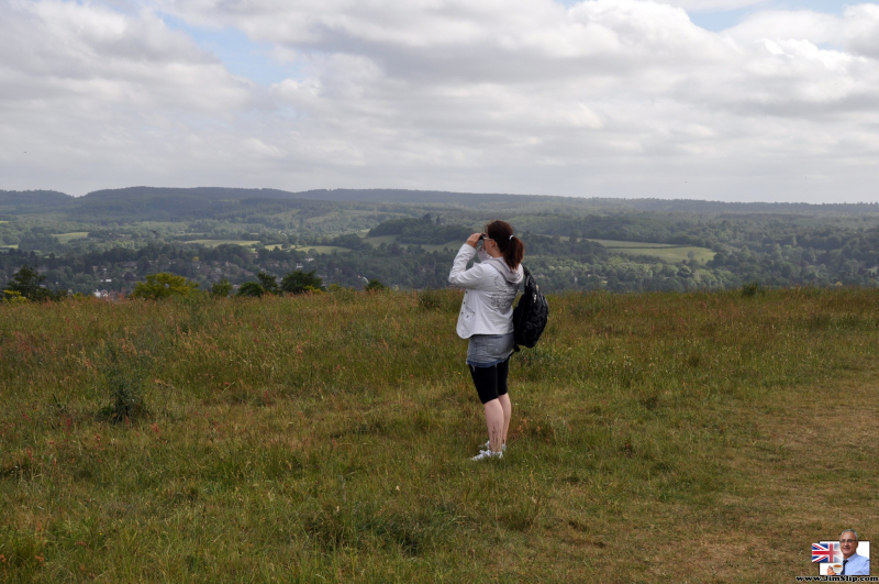 A bird watcher nabs a bird watcher